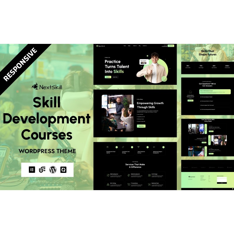 NextSkill - Career & Personal Growth Courses WordPress Elementor Theme