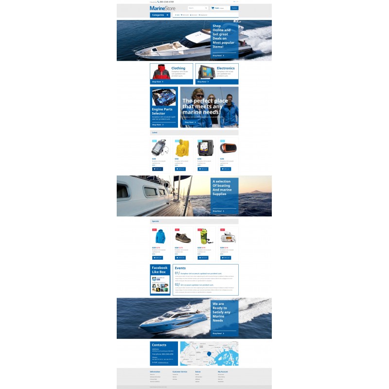Marine Store Shop Template