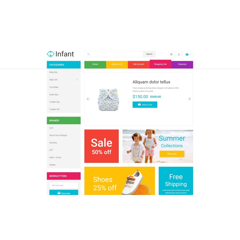 Infant Clothing Store Shop Template