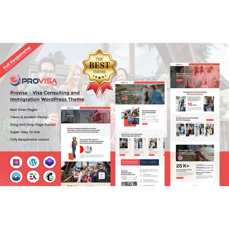 Provisa - Visa Consulting and Immigration WordPress Theme