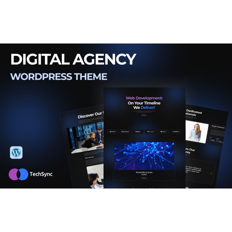 Techsync - Creative Digital Agency WordPress Website Theme