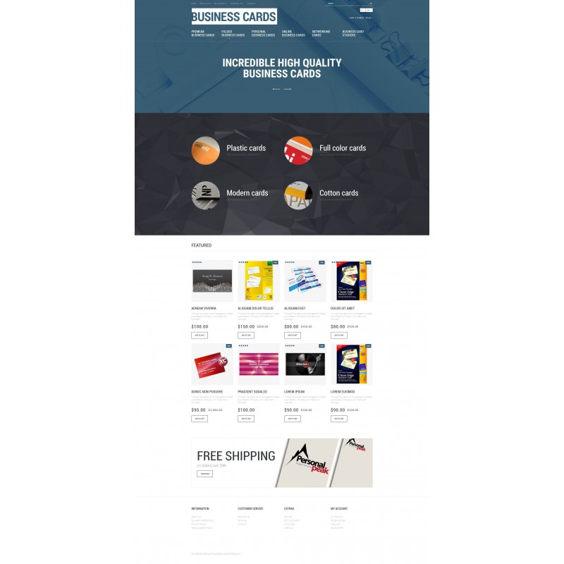 Business Cards Store Shop Template