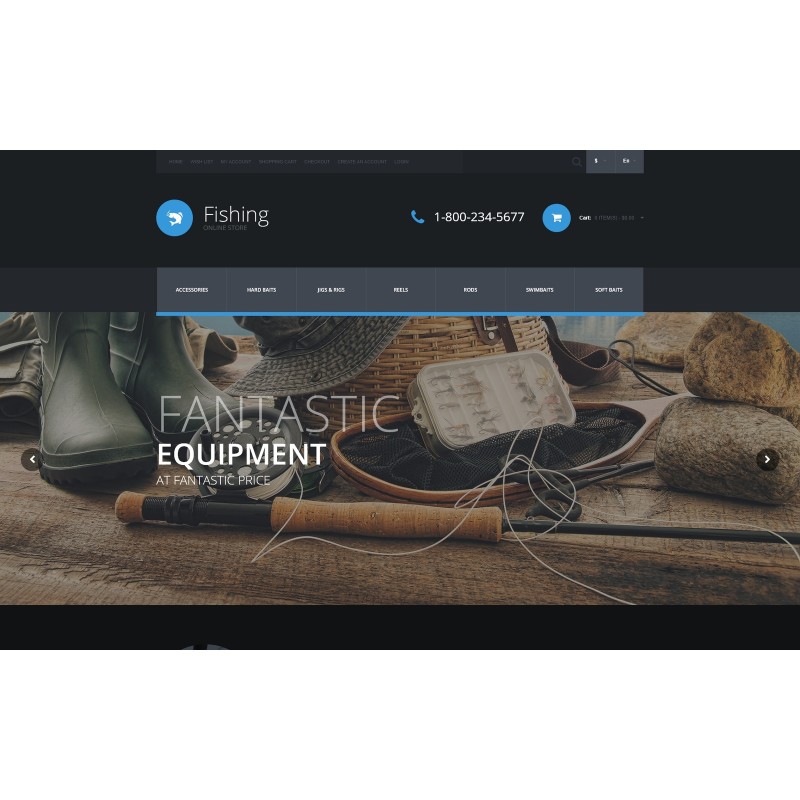 Fishing Equipment Store Shop Template
