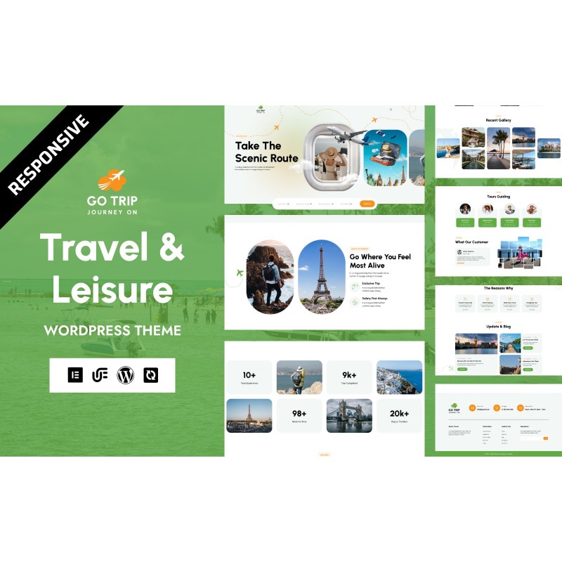 Go Trip - Travel & Leisure Agency WordPress Elementor Theme