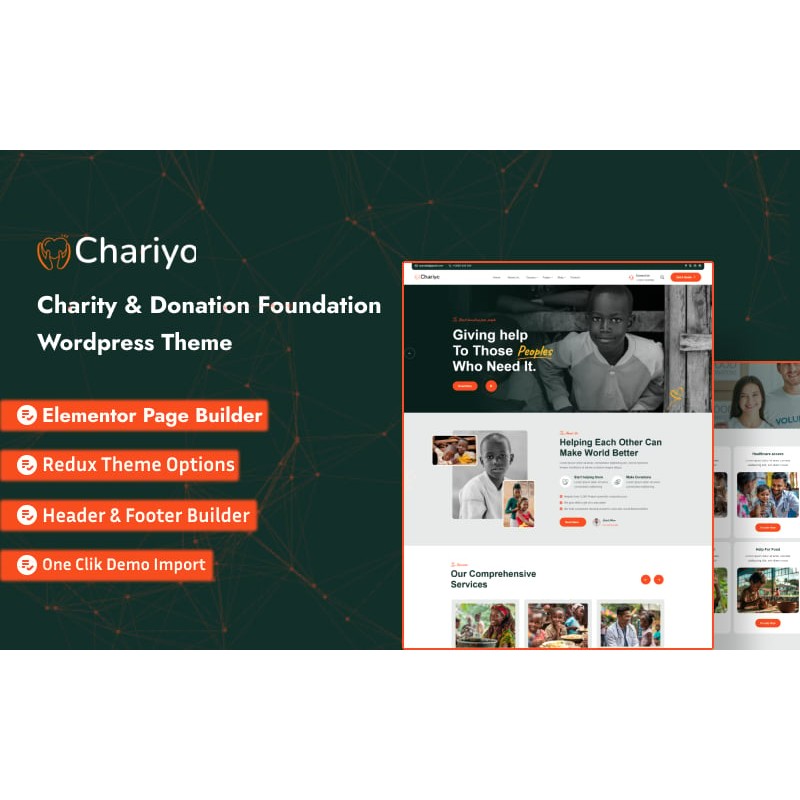 Chariyo - Charity & Donation Foundation WordPress Theme