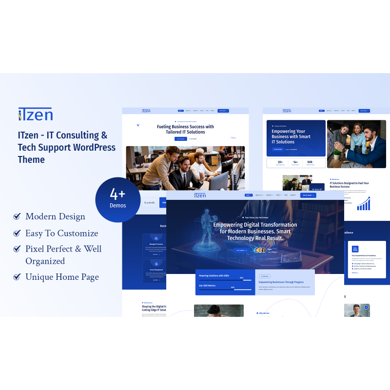Itzen &ndash; Smart IT Solutions And Technology Services WordPress Theme.