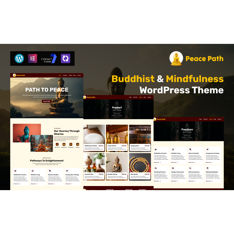PeacePath &ndash; Buddhist & Mindfulness WordPress Theme