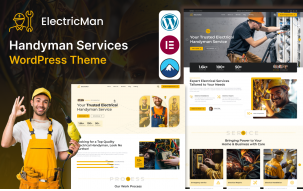 ElectricMan &ndash; Electrician, Handyman & Maintenance Services WordPress Theme