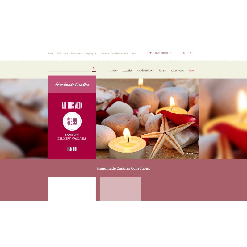 Decorative Candles Shop Template