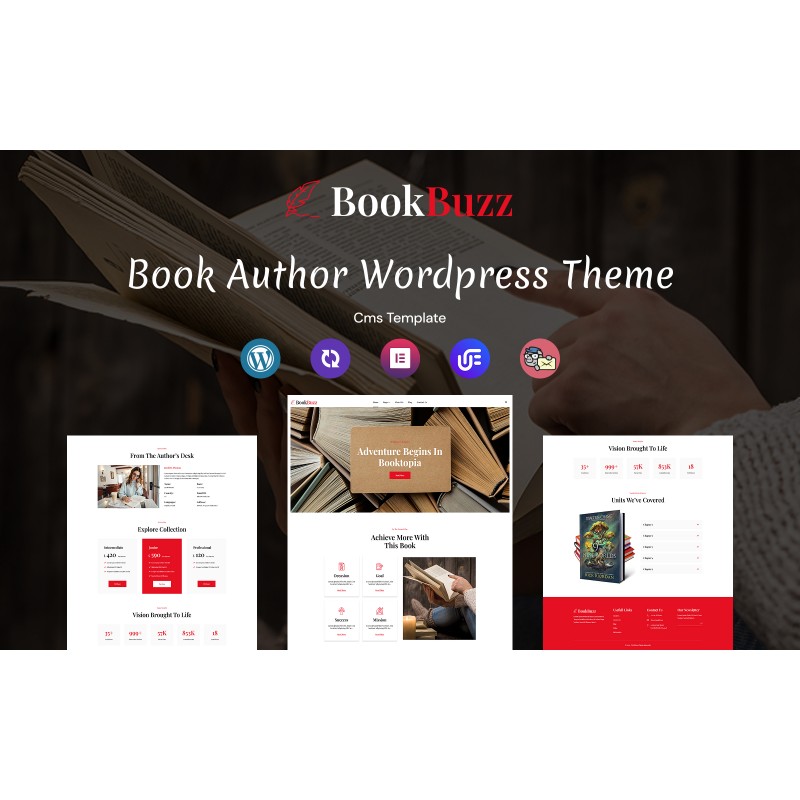 BookBuzz - Book Author Multipurpose Responsive WordPress Theme