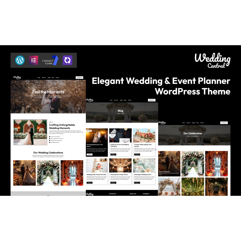 WeddingCentral &ndash; Elegant Wedding & Event Planner WordPress Theme