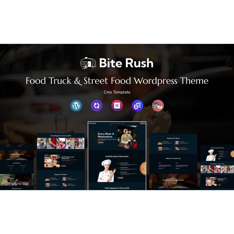 BiteRush - Food Truck And Street Food Multipurpose Responsive WordPress Theme