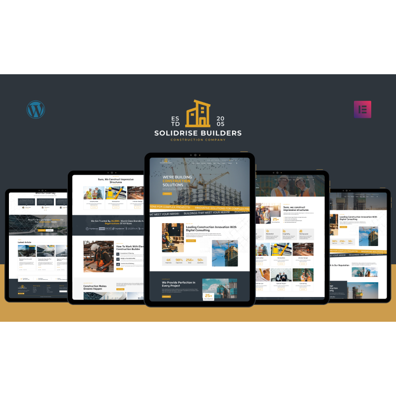Solid Rise - Building Construction & Architecture Services WordPress Theme