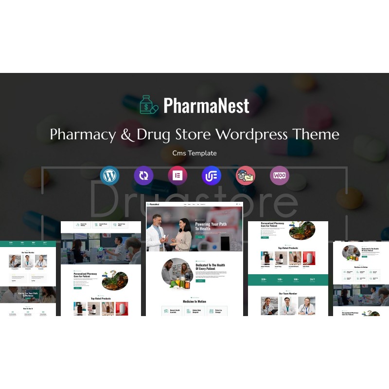 PharmaNest - Pharmacy And Drug Store Multipurpose Responsive WordPress Theme