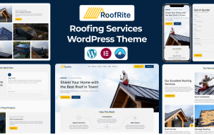 RoofRite &ndash; Roofing & construction Services Modern, Elementor WordPress Theme