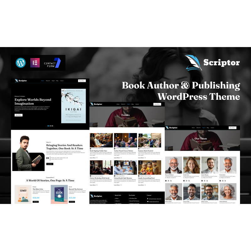 Scriptor &ndash; Book Author & Publishing WordPress Theme