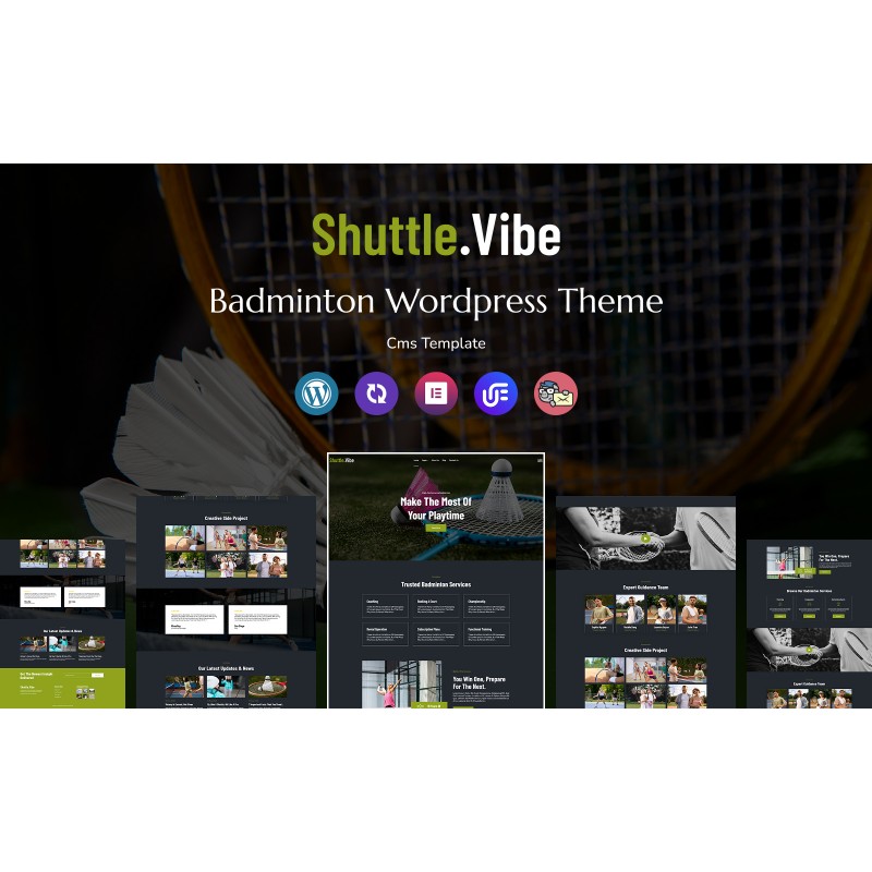 Shuttle.vibe - Badminton Academy Multipurpose Responsive WordPress Theme