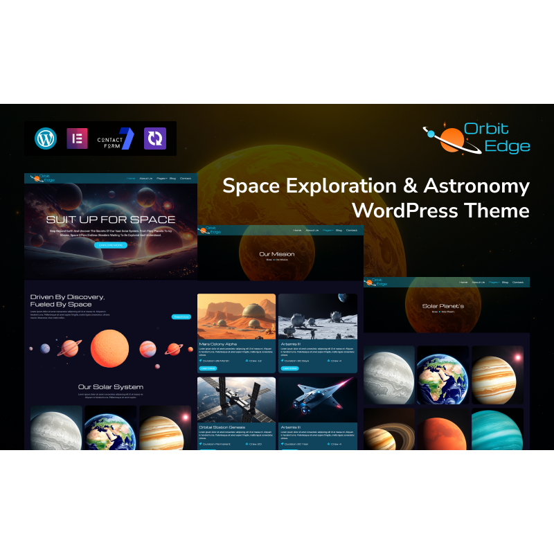Orbit Edge &ndash; Space Exploration & Astronomy WordPress Theme