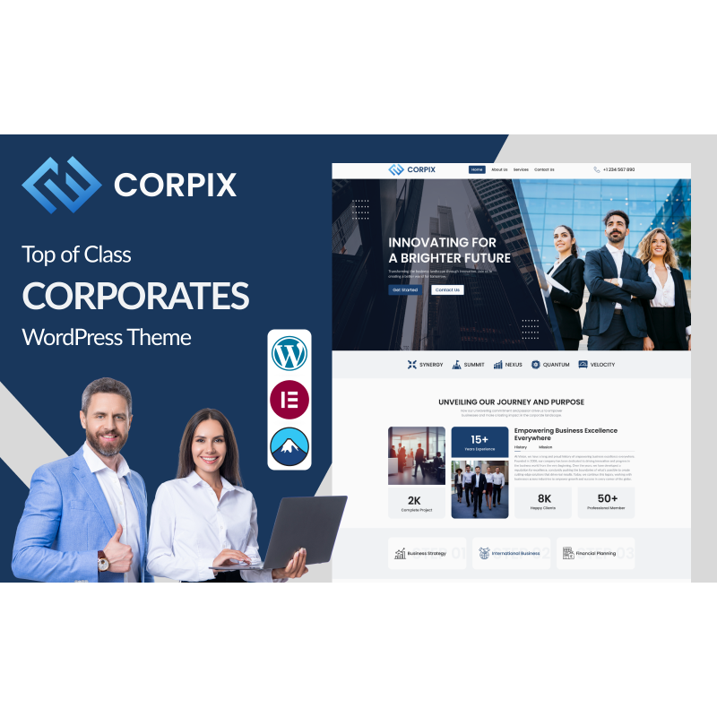 Corpix &ndash; Modern Business & Corporate Elementor WordPress Theme