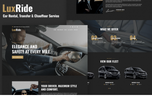 LuxRide &ndash; Car Rental, Transfer & Chauffeur Service WordPress Theme