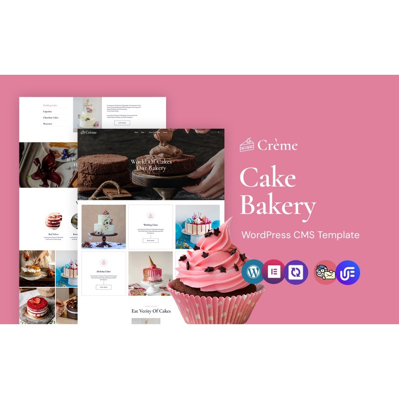 Cr&egrave;me - Delicious Cake And Pastry WordPress Elementor Theme