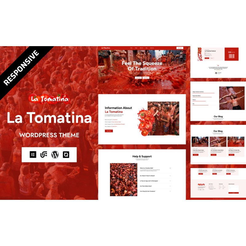 La Tomatina - Festival, Event-Focused And Celebration WordPress Elementor Theme