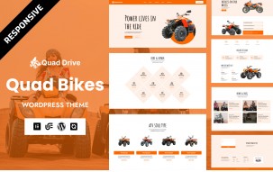 Quad Drive - Car, Bike, Taxi, Vehicle, Ride Share Rental and Booking WordPress Elementor Theme