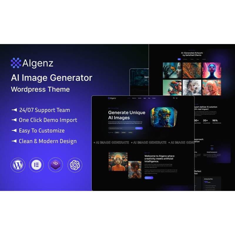 AIgenz - AI Image Generator WordPress Theme