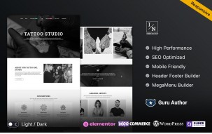 Inkology - Tattoo Studio And Body Art WordPress Elementor Responsive Multipurpose Theme