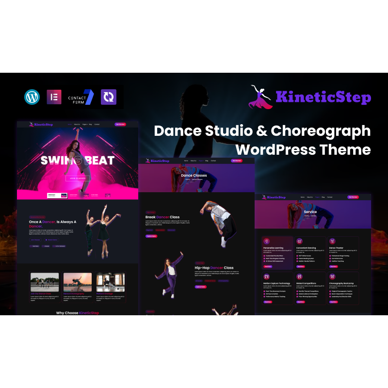 KineticStep &ndash; Dance School, Studio & Choreography WordPress Theme