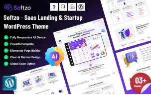 Softzo - Saas Landing & Startup WordPress Theme