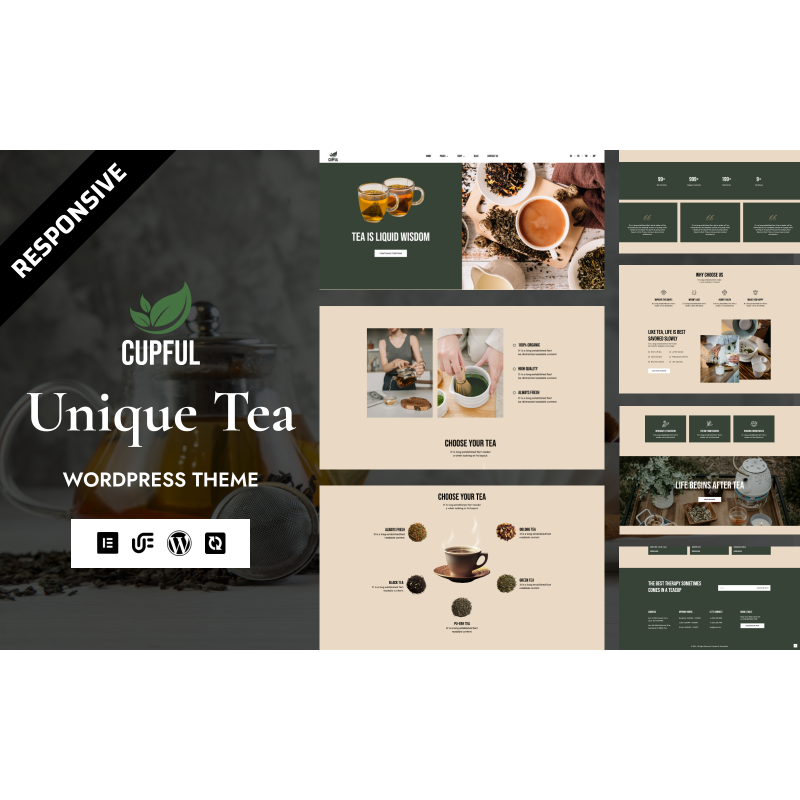 Cupful - Tea, Coffee and Spice WooCommerce WordPress Elementor Theme