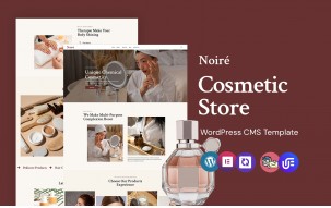 Noir&eacute; - Beauty Cosmetics and Makeup SkinCare WordPress Elementor Theme