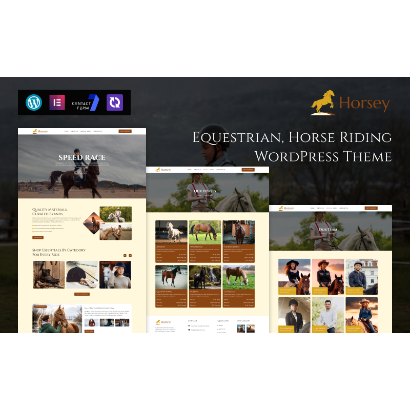 Horsey &ndash; Equestrian, Horse Riding & Stable WordPress Theme