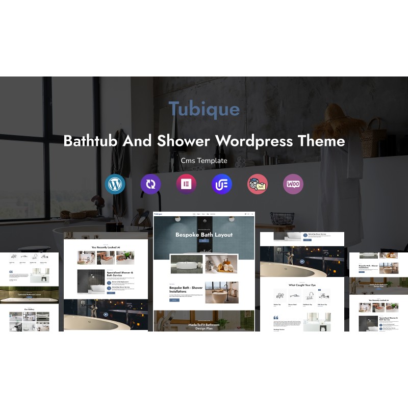 Tubique - Bathtub , Bath Tap And Shower Plumbing Services Multipurpose Responsive WordPress Theme