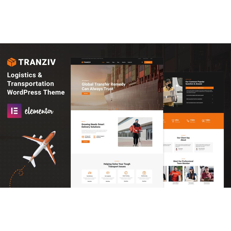 Tranziv - Transportation and Logistics WordPress Theme