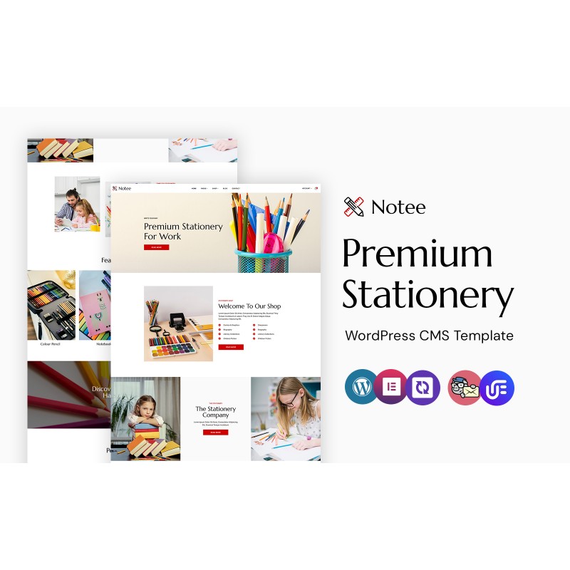 Notee - Stationery Store WordPress Elementor Theme