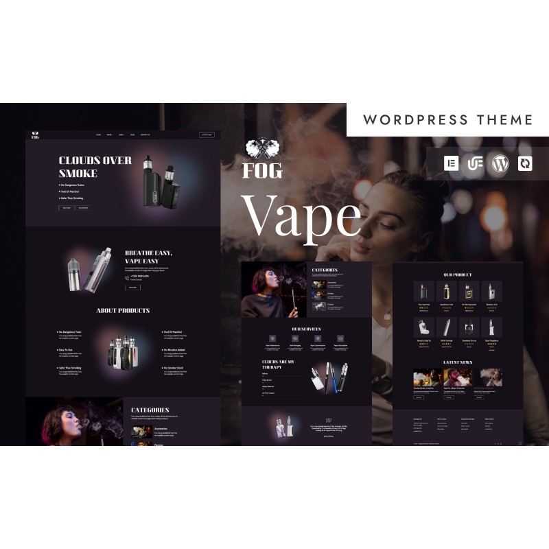 Fog - Cigars & Tobacco Vape Woocommerce WordPress Elementor Theme
