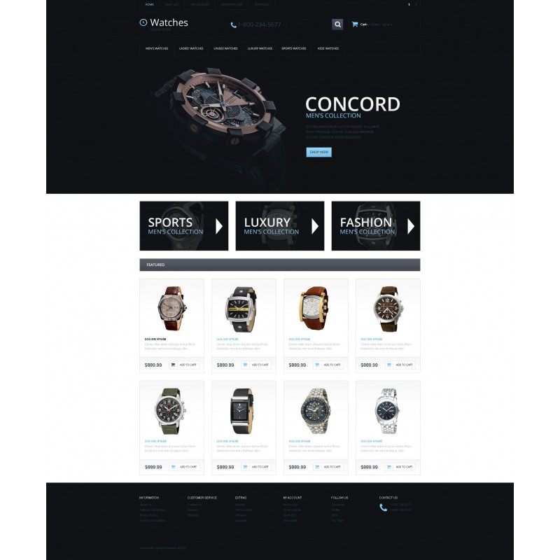 Watches Responsive Shop Template