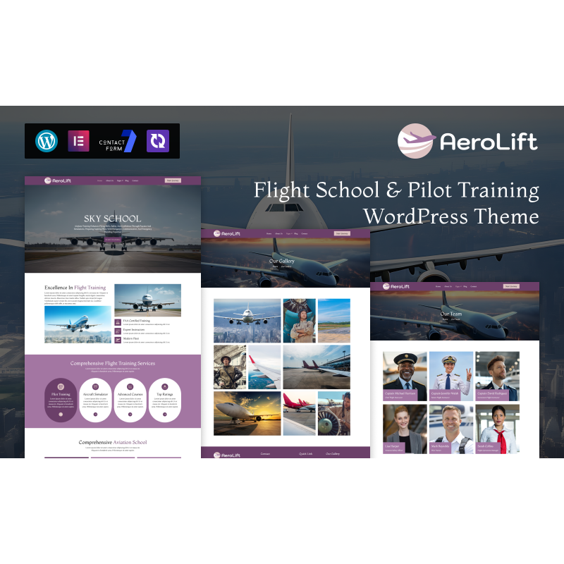 AeroLift &ndash; Flight School & Pilot Training WordPress Theme