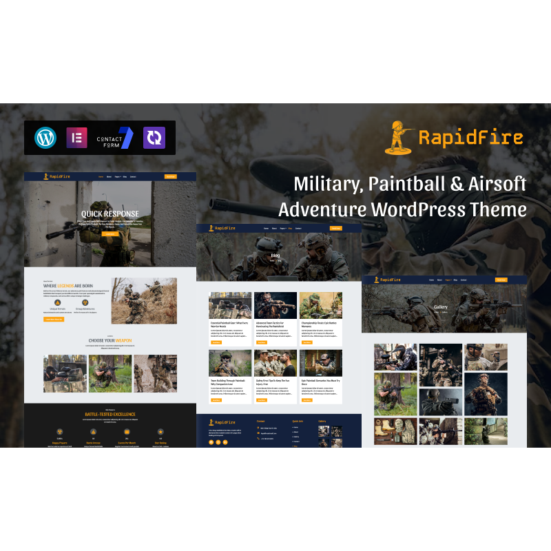 RapidFire &ndash; Military, Paintball & Airsoft Adventure WordPress Theme