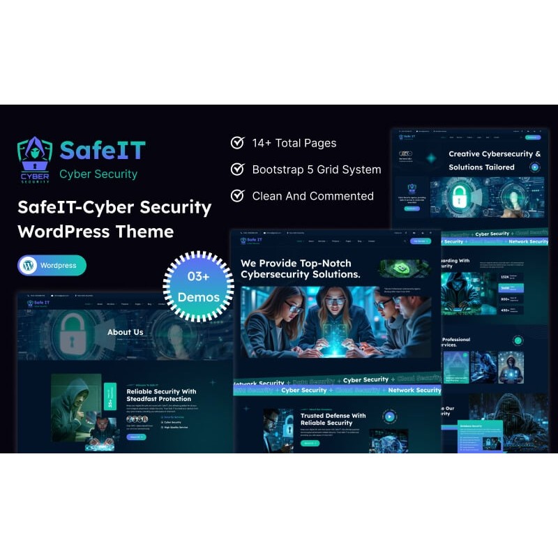 SafeIT - Cyber Security & IT Management WordPress Theme