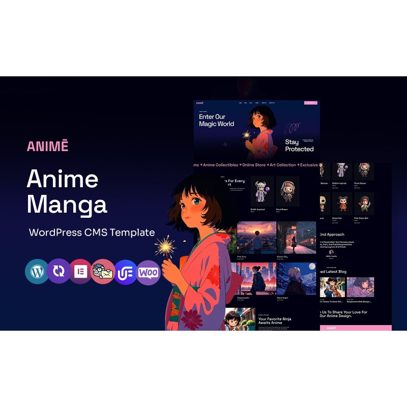 Anime - Anime, Manga Multipurpose WordPress Elementor Theme
