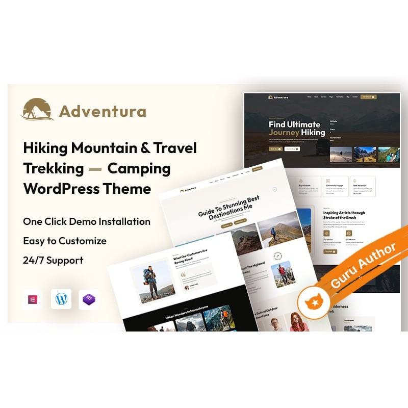 Adventura &ndash; Hiking Mountain & Travel Trekking Camping WordPress Theme