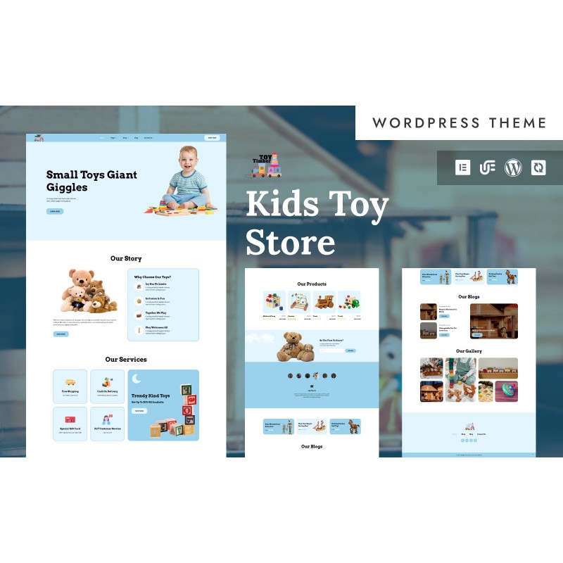 Timber Toy - Kids Care & Toys Store WooCommerce WordPress Elementor Responsive Theme