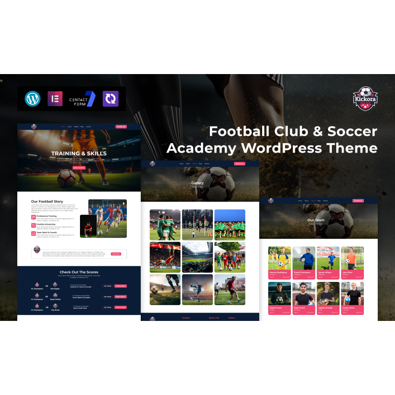 Kickora &ndash; Football Club & Soccer Academy WordPress Theme