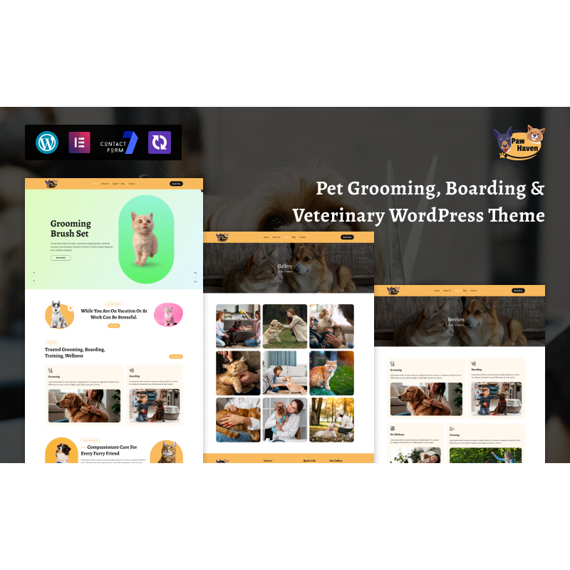 PawHaven &ndash; Pet Grooming, Boarding & Veterinary WordPress Theme