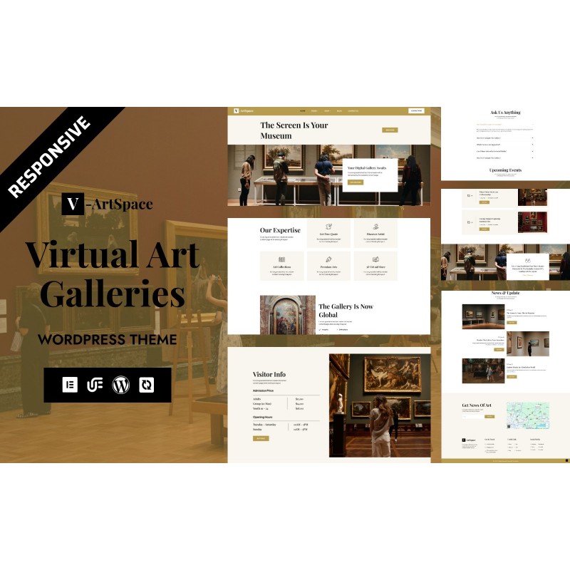 V-Artspace - Museum And Art Gallery Multipurpose Responsive WordPress Elementor Theme