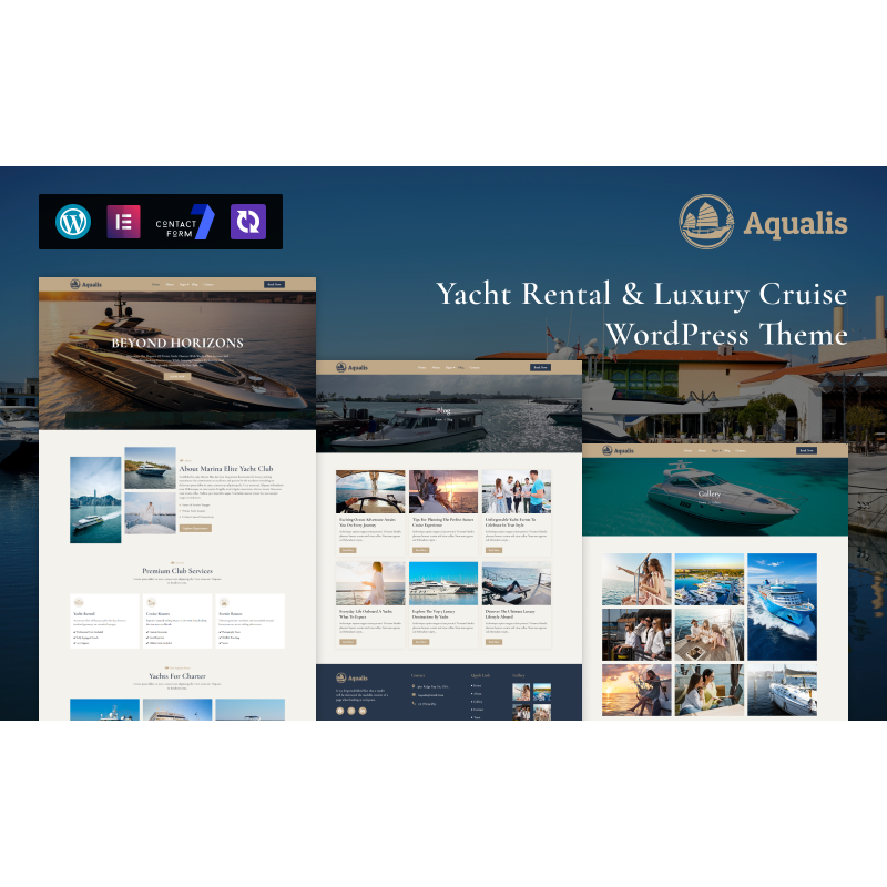Aqualis &ndash; Yacht Rental & Luxury Cruise WordPress Theme