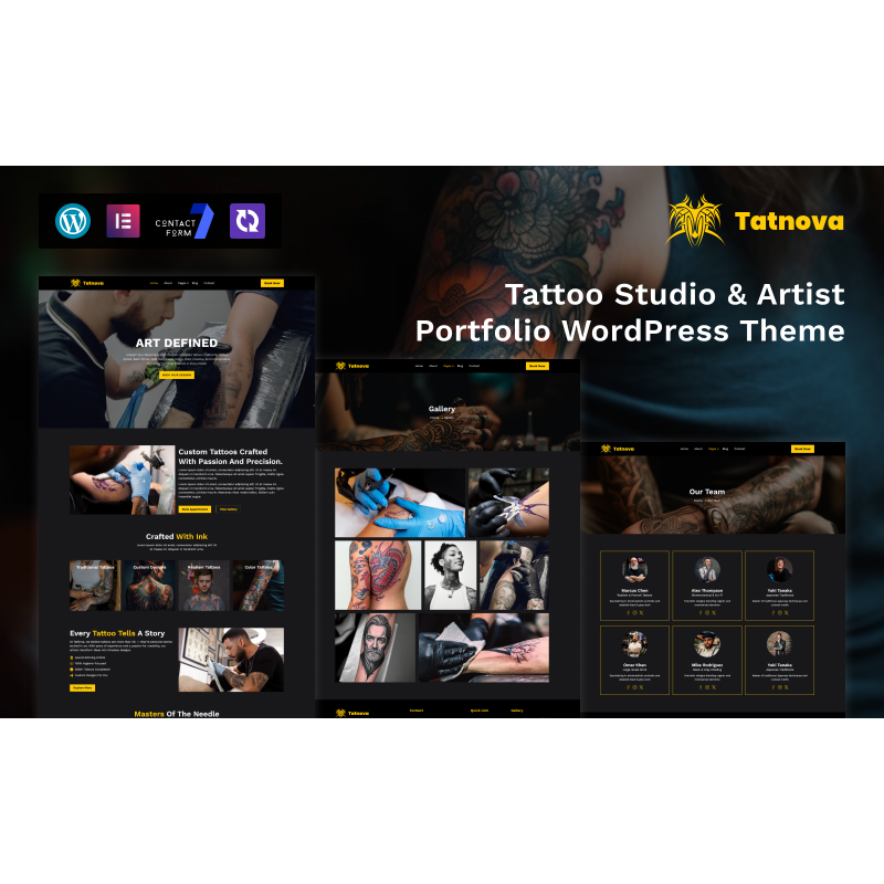 Tatnova &ndash; Tattoo Studio & Artist Portfolio WordPress Theme